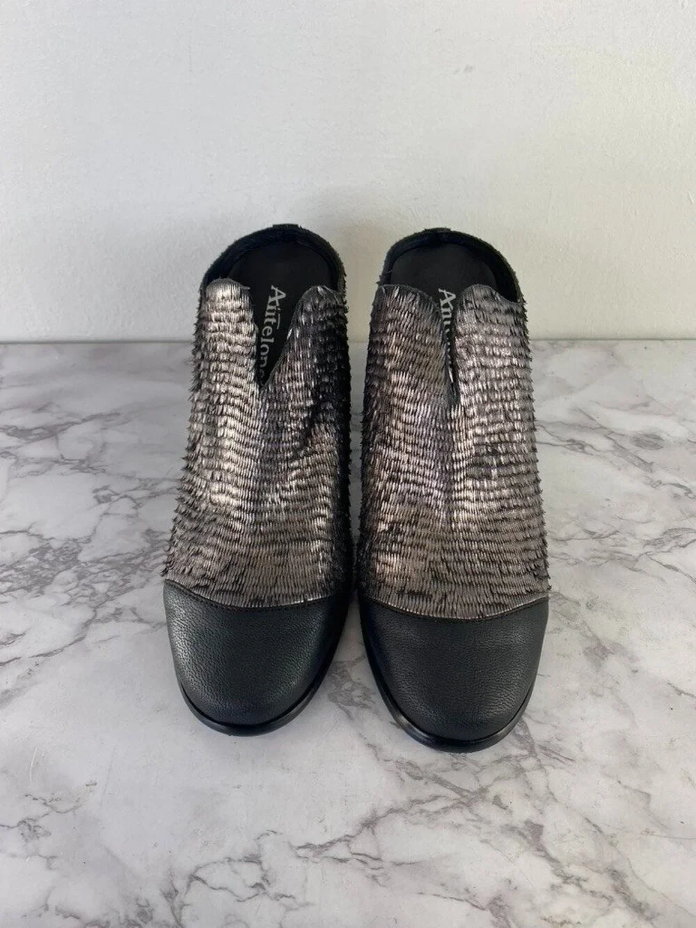 Antelope Waverly Mules Women's  Block Round Heel Slip On Shoes SZ 37